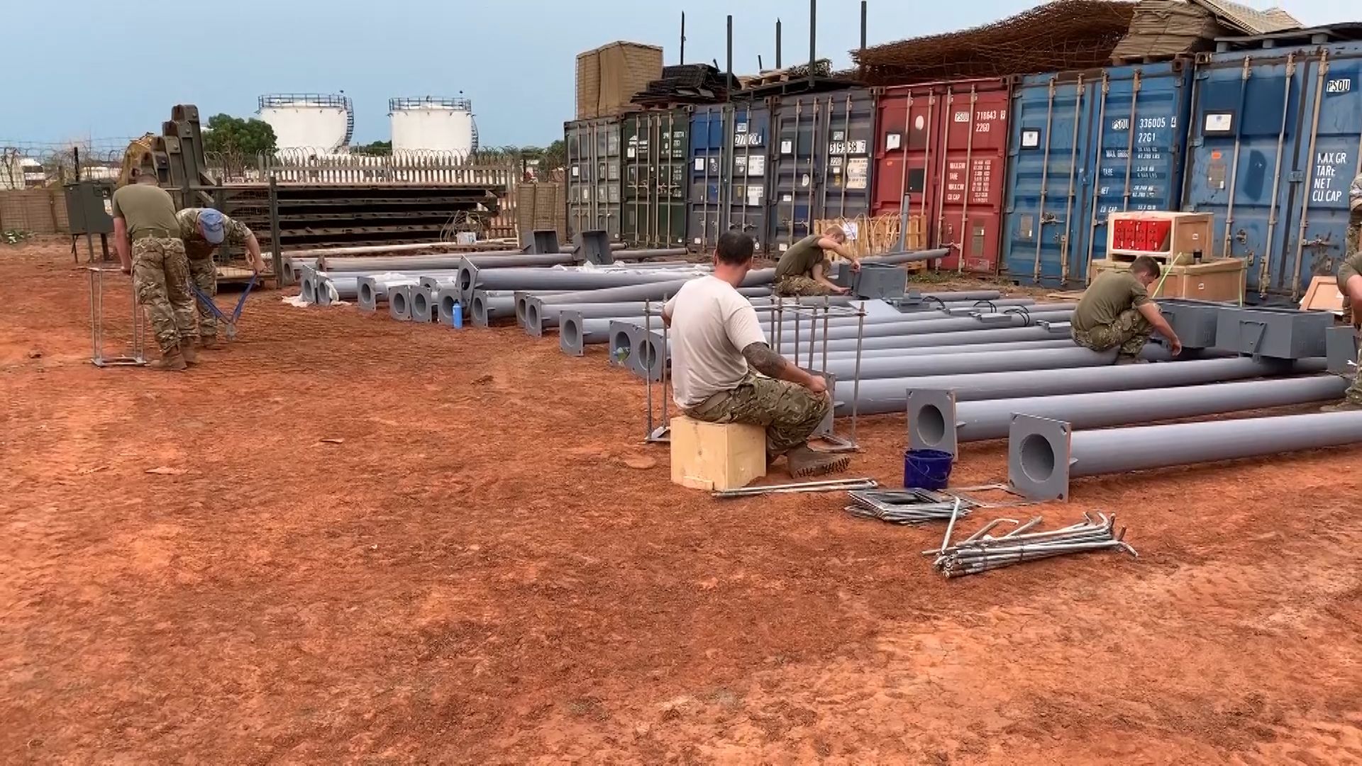 Engineers assembled the lights in Bentiu.