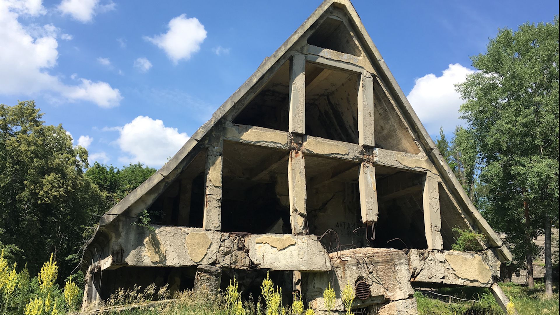 The bunkers at the Secret Village were hidden under empty German-style houses.