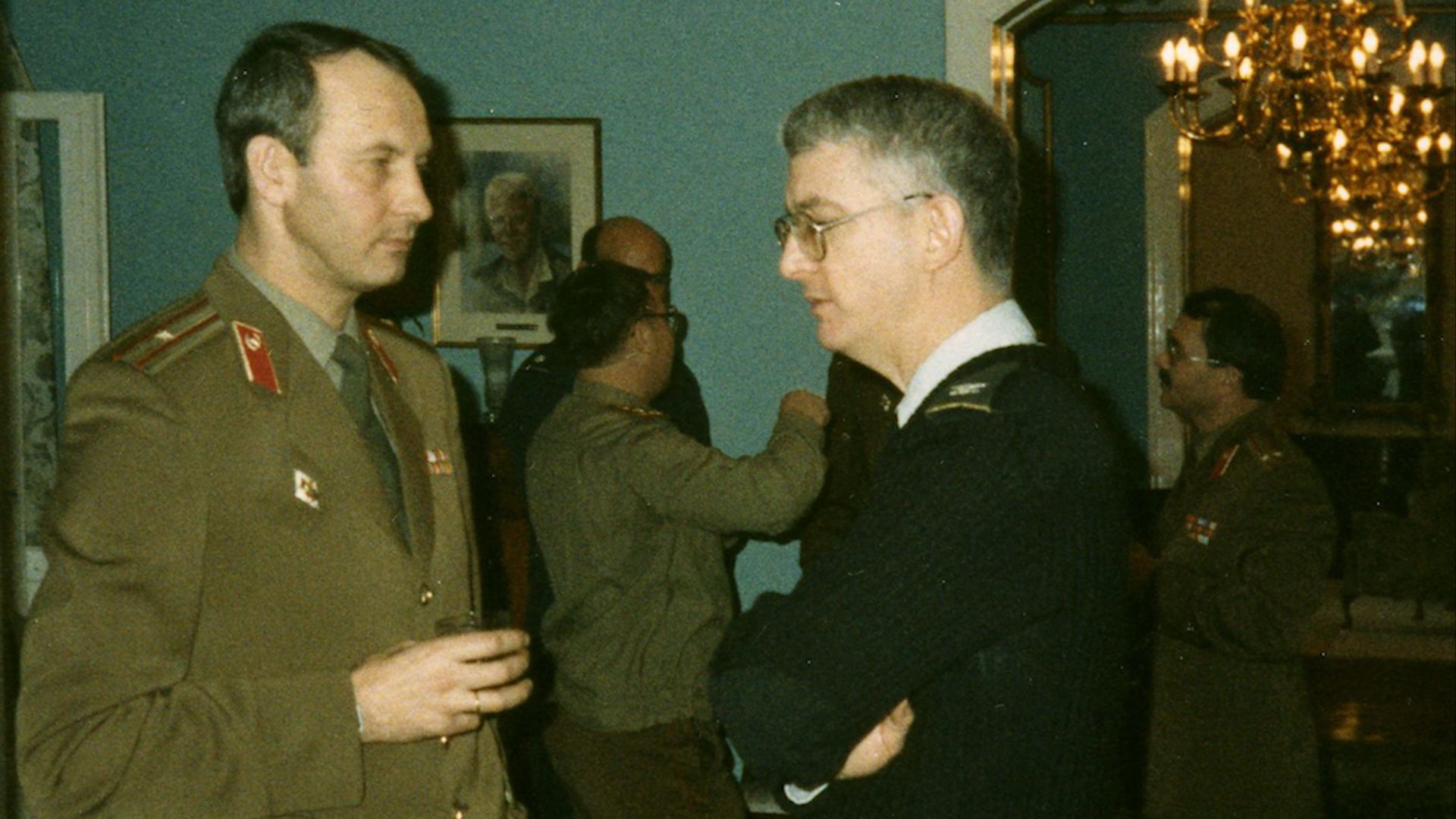 Sergei Savchenko (left) whilst serving in SERB.