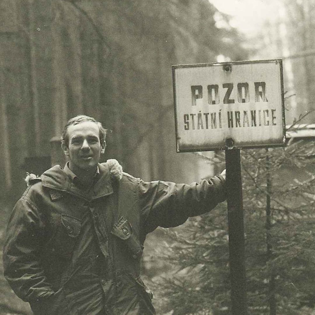 Dave Butler near the German/Polish border in the 1980s.